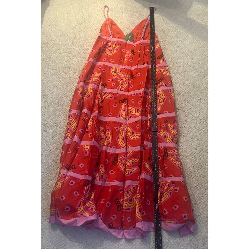 NWT FARM RIO RED TIKI BANANAS MAXI TIERED DRESS - Picture 9 of 11